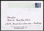 Bund 509 als portoger. EF mit 50 Pf Brandenburger Tor aus Rolle als Rollendende mit 4 Leerfeldern als Inlands-Brief 20-50g vom Jan. 1972