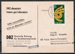 Bund 768 als portoger. EF mit 30 Pf Europa 1973 auf Auslands-Drucksache-Postkarte von 1973