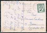 Bund 483 als portoger. EF mit 15 Pf Europa 1965 auf Inlands-Postkarte von 1965-1966