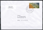 Bund 1095 als portoger. EF mit 90 Pf Sport 1981 auf Bsingen-Brief in die Schweiz von 1996