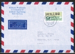 Bund ATM 1 - Marke zu 180 Pf als portoger. EF auf Luftpost-Brief 10-15g von 1983 in die USA, rs. 1 kleines Code-Stempelchen