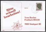 Berlin 701 als portoger. EF mit 50 Pf Joachim Ringelnatz auf Drucksache bis 20g von 1983-1989 im Bundesgebiet mit Bund-Stempel, codiert