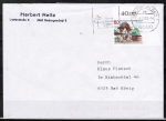 Berlin 763 als portoger. EF mit 80 Pf Zoo - Elefantentor auf Brief bis 20g von 1986 im Bundesgebiet mit Bund-Stempel, codiert