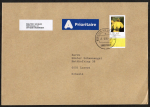 Bund 2524 als portoger. EF mit 65 Ct. Blumen aus Bogen mit Rand auf A-Brief von Bsingen in die Schweiz von 2006-2007, codiert, 14x20 cm