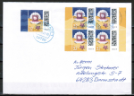 Bund 3702 als portoger. MeF mit 5x 32 Cent Briefe-Dauerserie aus Bogen mit R�ndern auf Inlands-Brief �ber 50g von 2022-2024, codiert, B6-Format, zus�tzl MaWSt.