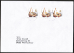 Bund 2261 als portoger. MeF mit 3x 51 Cent Jugend 2002 / Lastwagen auf C5-Inlands-Brief von 2002, ca. 23 cm lang