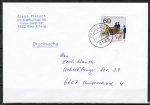Bund 1474 als portoger. EF mit 60 Pf Wohlfahrt 1990 auf Inlands-Drucksache bis 20 Gramm aus der Gebhrenperiode von 1990-1993