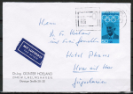 Bund 565 als portoger. EF mit 50 Pf Olympia 1968 auf Luftpost-Brief bis 20g von 1968 nach Jugoslawien