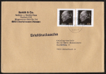 Bund 1601 als portoger. MeF mit 2x 100 Pf Adenauer auf Briefdrucksache 50-100g von 1992, 14x20 cm