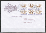 Bund 1359 als portoger. MeF mit 6x 10 Pf Frauen-Marken auf Inlands-Drucksache bis 20g von 1989-1993