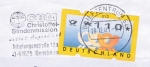 Bund ATM 3.3 - mit magerem Posthorn-Eindruck - Marke zu 110 Pf gestempelt - auf Briefstück