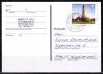 Bund 2555 als portoger. EF mit 45 Cent Leuchtturm Neuland auf Inlands-Postkarte von 2006-2019, codiert