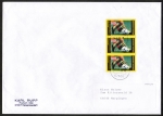 Bund 1833 als portoger. MeF mit 3x 100 Pf Fussballmeister 1995 auf C5-Inlands-Brief von 1999, ca. 23 cm lang