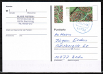 Bund 3580 als portoger. EF mit 60 Cent Siedlung in Lübeck links weiss als Nassklebe-Marke auf Inlands-Postkarte von 2021, codiert