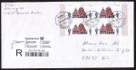 Bund 2614 als portoger. MeF mit 4x 65 Cent Riga / Lettland auf Langformat-Inlands-Übergabe-Einschreibe-Brief bis 20g von 2007, codiert, 22 cm lang