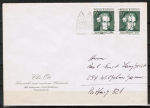 Bund 597 als portoger. MeF mit 2x 20 Pf EZM aus Frauen-Block auf Inlands-Brief bis 20g von 1972-1974