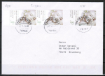 Bund 2219 als portoger. MeF mit 3x 100 Pf / 0,51 � Wohlfahrt 2001 / Marilyn Monroe aus Bogen und MH auf "kleinem" Inlands-Brief �ber 50g von 2001, codiert