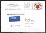 Bund 900 als portoger. EF mit 120 Pf Maskenbecker auf bersee-Luftpost-Infobrief bis 20g von 1997-2002 nach China, AnkStpl.