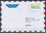 Bund ATM 2 - Marke zu 120 Pf als portoger. EF auf Luftpost-Brief bis 5g von 1981 nach Kolumbien