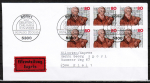 Bund 1284 als portoger. MeF mit 6x 80 Pf C. M. von Weber auf Inlands-Eilbrief "20-50g" mit ESST von 1986, AnkStpl.