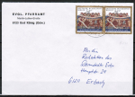 Berlin 829 als portoger. MeF mit 2x 50 Pf Weihnachten 1988 auf Brief bis 20g von 1989-1991 im Bundesgebiet mit Bund-Stempel