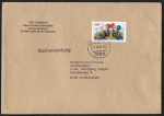 Berlin 840 als portoger. EF mit 80 Pf Jugend 1989 auf Inlands-Bchersendung ber 100g von 1989-1991 von Berlin ins Bundesgebiet, 14x20 cm