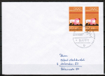 Bund 719 als portoger. MeF mit 2x 20 Pf Ringen auf Inlands-Brief bis 20g von 1972-1974 mit Oly-SST von 1972