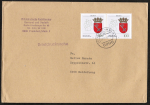 Bund 1590 als portoger. MeF mit 2x 100 Pf Bremen auf Briefdrucksache 50-100g von 1992-1993, 14x20 cm