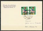 Bund 706 als portoger. MeF mit 2x 25 Pf Wohlfahrt 1971 auf Inlands-Postkarte von 1980