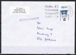Berlin 814 als portoger. EF mit 70 Pf SWK / Nofretete aus Bogen mit Oberrand auf Briefdrucksache bis 20g von 1988-1989 ins Bundesgebiet, ohne oder mit Codierung