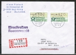 Bund ATM 2 - - 2 Marken zu 120 Pf als portoger. MeF auf Auslands-Einschreibe-Brief bis 20g vom März 1982 in die Tschechoslowakei, vs. Stempel
