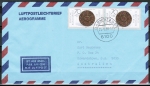 Bund 1335 als portoger. MeF mit 2x 70 Pf Wohlfahrt 1987 auf Aerogramm von 1988 nach Australien