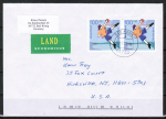 Bund 1900 als portoger. MeF mit 2x 100 Pf Sport 1997 / Streetball auf �bersee-Land-Brief bis 20g von 1998 in die USA, vs. codiert