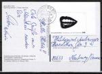 Bund 1928 als portoger. EF mit 100 Pf Tom Wesselmann EZM aus Dokumenta-Block auf Inlands-Postkarte von 1997-2002, codiert