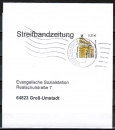 Bund 2300 Skl (Mi. 2304) als portoger. EF mit 0,55  SWK aus Skl.-Rolle auf Inlands-Streifbandzeitung bis  50g von 2003-2011