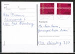 Bund 676 als portoger. MeF mit 2x 30 Pf Europa 1971 auf Inlands-Postkarte von 1988