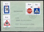 Bund 665-668 als Satzbrief mit 10-50 Pf Verkehrsschilder auf Erttags-Brief ohne Einschreiben / ohne R-Zettel ... von 1971