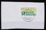 Bund ATM 1 - Marke zu 75 Pf in Gravur-Type auf kleinem Briefstück mit sauber Stempelung Wiesbaden