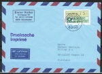 Bund ATM 1 - Marke zu 75 Pf in Gravur-Type als portoger. EF auf Luftpost-Drucksache bis 20g von 1982-1984 nach Finnland, mit TQ: Briefsdg., WI / ta