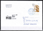 Bund 3514 als portoger. EF mit 270 Cent Ernst Barlach auf "kleinem" Prio-Brief ber 50g von 2022-2024, codiert, B6-Format