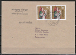 Bund 1578 als portoger. MeF mit 2x 60 Pf Weihnachten 1991 auf Auslands-Drucksache 20-50g von 1992 nach sterreich, AnkStpl., B6-Format