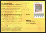Bund 1981 als portoger. EF mit 100 Pf Hildegard von Bingen auf Inlands-Postkarte von 1998-2002, codiert
