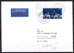 Bund 2282 als portoger. EF mit 153 Cent Otto v. Guericke auf Übersee-Luftpost-Brief bis 20g von 2002 nach China mit Doppel-Stempelung
