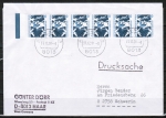 Berlin 798 als portoger. MeF mit 6x 10 Pf SWK aus Bogen mit Rand auf Inlands-Drucksache bis 20g mit Bund-Stempel vom letzten Tag: 31.12.1991