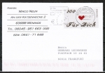 Bund 2138 als portoger. EF mit 100 Pf "Für Dich" auf Inlands-Postkarte von 2000-2002, codiert