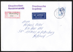 Bund 1614 als portoger. EF mit 450 Pf Frauen auf Europa-Luftpost-Einschreib-Drucksache 50-100g von Juni 1992 nach Russland, AnkStpl.