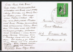 Bund 605 als portoger. EF mit 20 Pf Wohlfahrt 1969 auf Inlands-Postkarte von 1969-1971