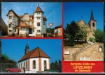 AK Ltzelbach mit Rathaus, Evangelischer und Katholischer Kirche, um 1985 / 1990, gelaufen 1995