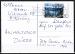 Bund 986 als portoger. EF mit 50 Pf Lovis Corinth auf Inlands-Postkarte von 1979-1982