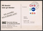 Bund 1004 als portoger. EF mit 50 Pf Strassen-Rettungsdienste auf Auslands-Drucksache-Postkarte von 1979 in die Niederlande